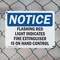 Signmission Flashing Red Light Indicates Fire Extinguisher OSHA Notice Sign, Plastic, 10in W x 7in L, 2PK OS-2PACK-NS-P-710-L-12787 - alternate 2